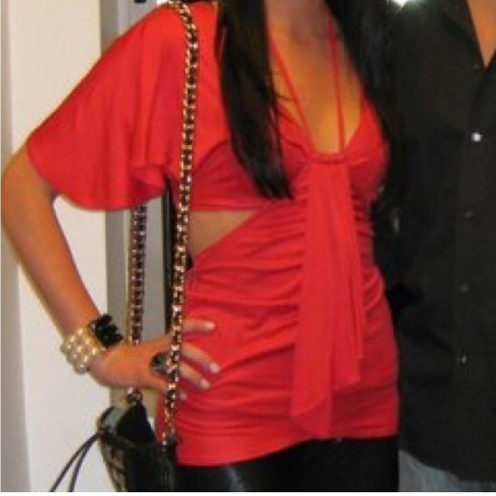 Red Marciano silk top